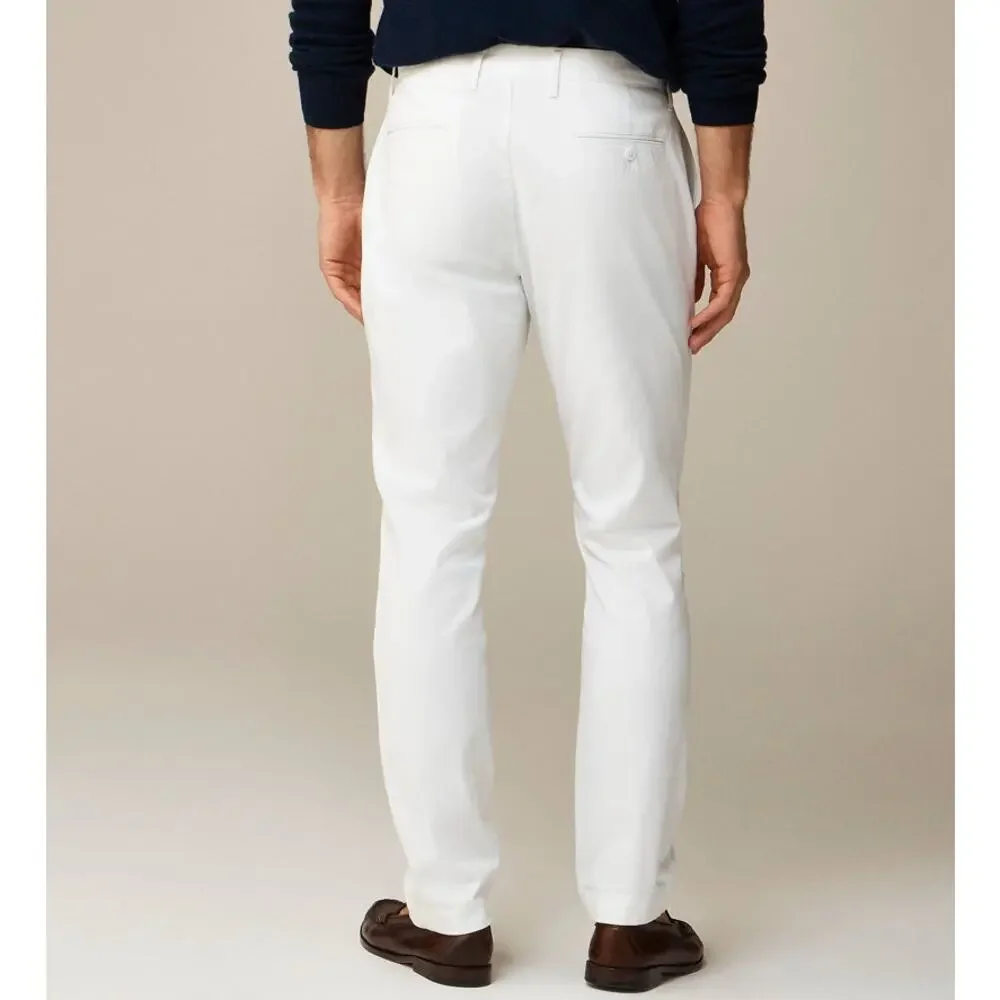 J.Crew 1040 Athletic Tapered-Fit Stretch Chino Pant Mens 32x32 White Hand Pocket